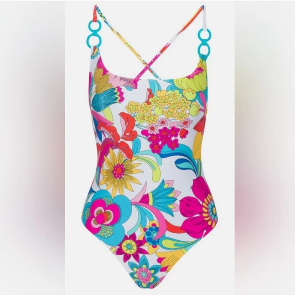 Trina Turk Fontaine Twist Back Convertible One Piece Swimsuit